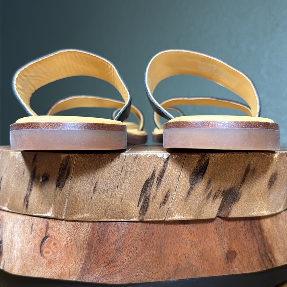 HTF KORK EASE 3 STRAP LEATHER SLIP ON SANDALS - Picture 7 of 14